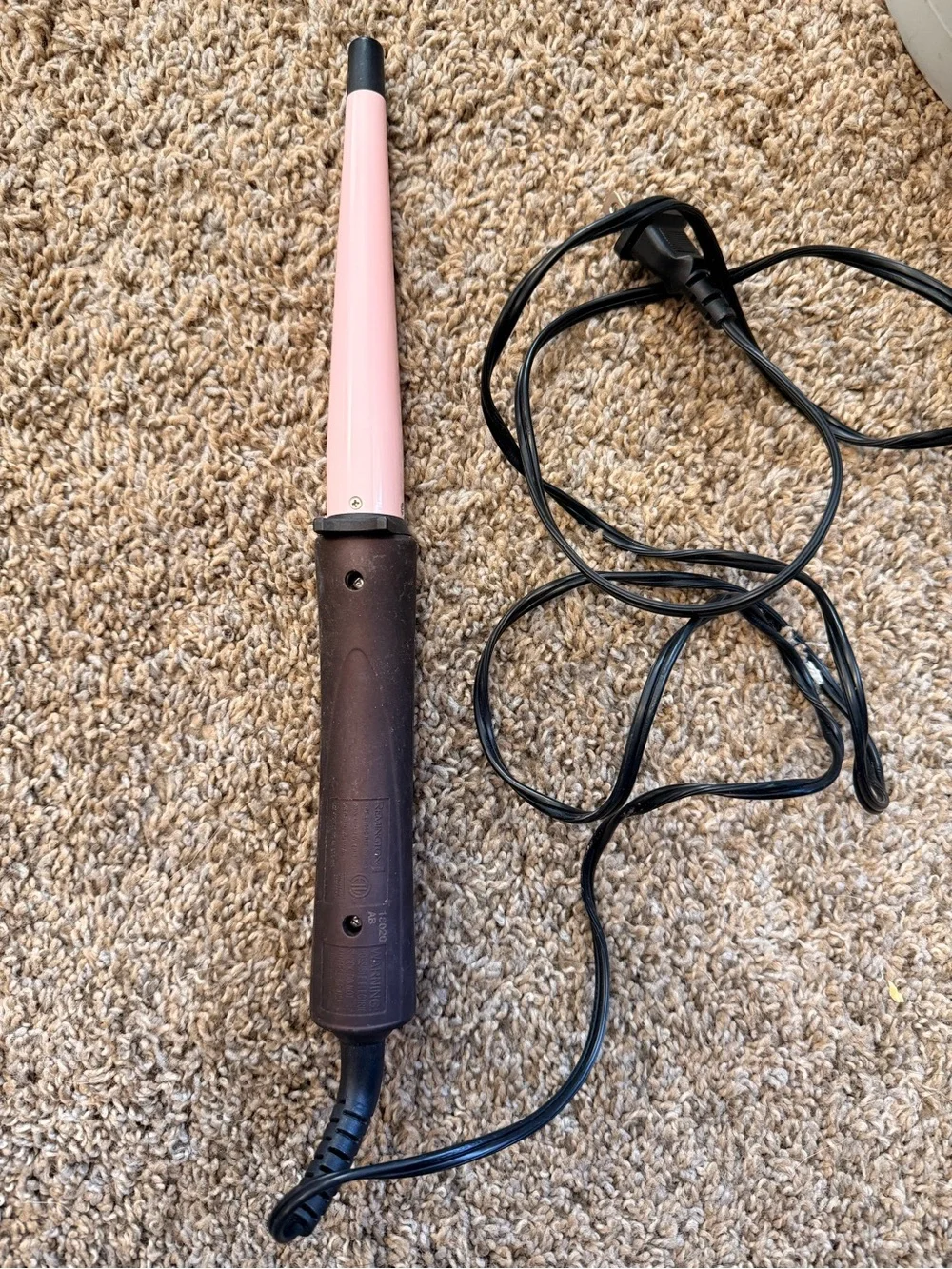 Remington Pink and Black Tapered Curling Wand